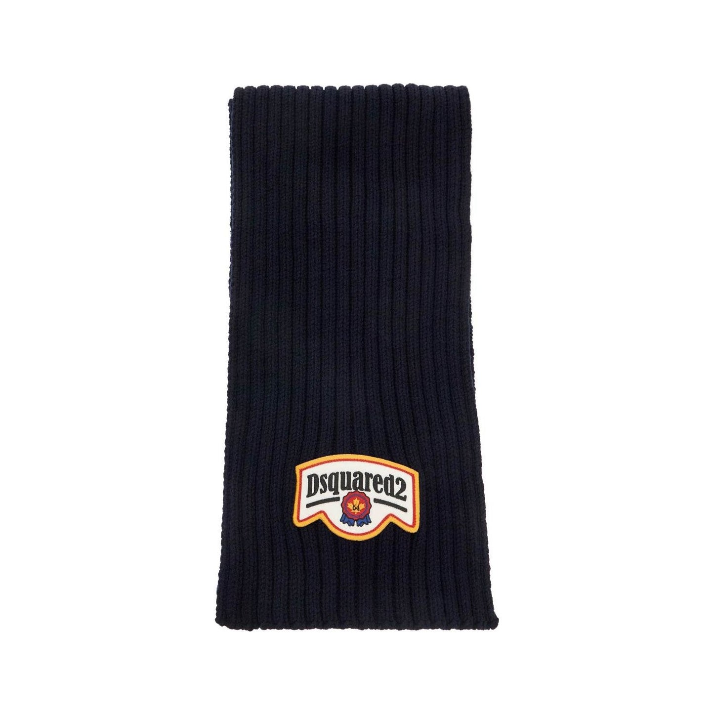 Dsquared2 "wool ribbed scarf for a Scarves Hats & Gloves Dsquared2 Black