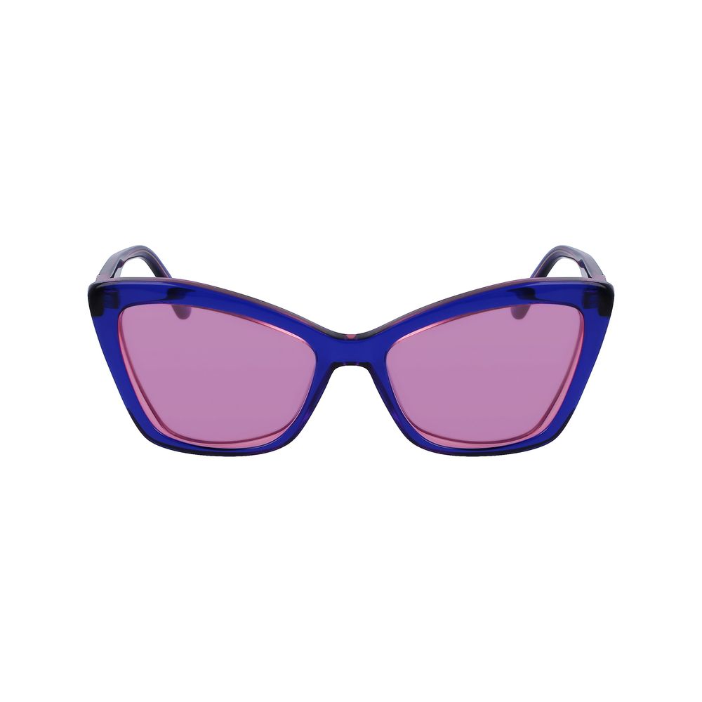 Karl Lagerfeld Blue Acetate Sunglasses with pink lenses, model KL6105S-424, size 54/17/140 mm.
