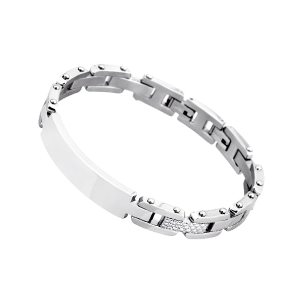 LOTUS JEWELS JEWELRY Mod. LS1578-2/1 stylish silver bracelet with intricate link design.