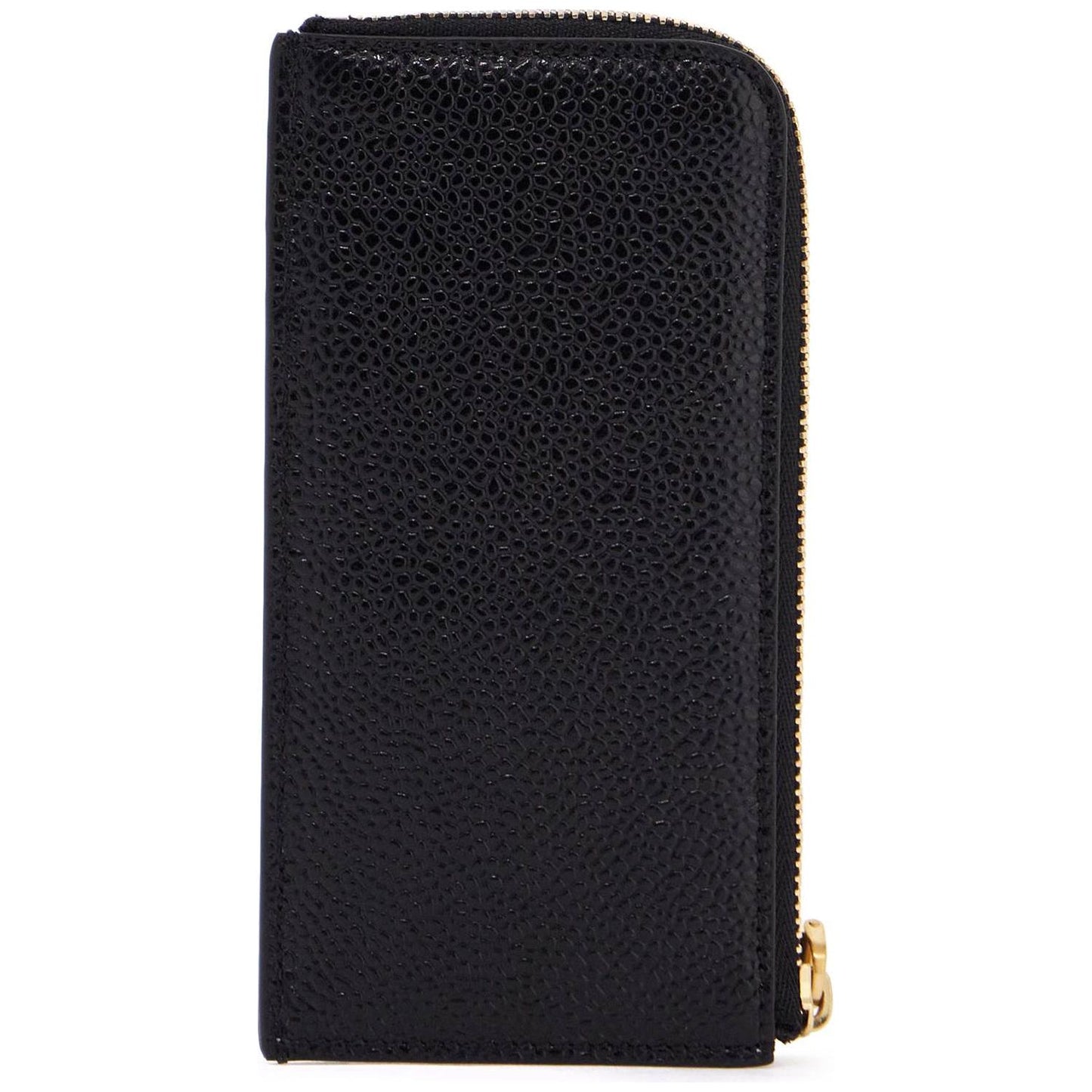 Thom Browne pebble grain leather cardholder Small Leather Goods Thom Browne Black