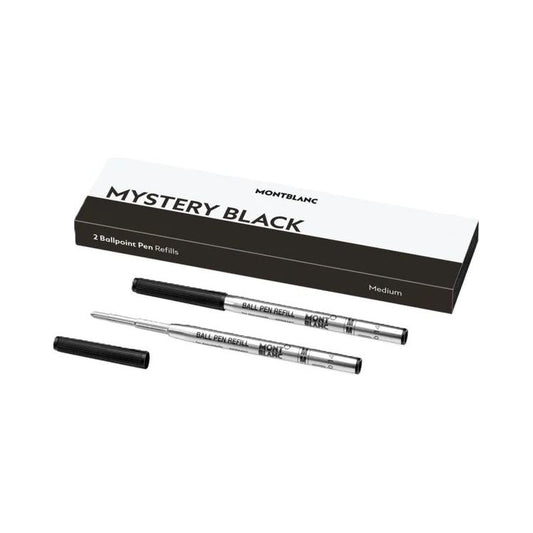 MONTBLANC Mod. MISTERY BLACK - BALLPOINT PEN REFILLS - MEDIUM - 2 PCS FASHION ACCESSORIES