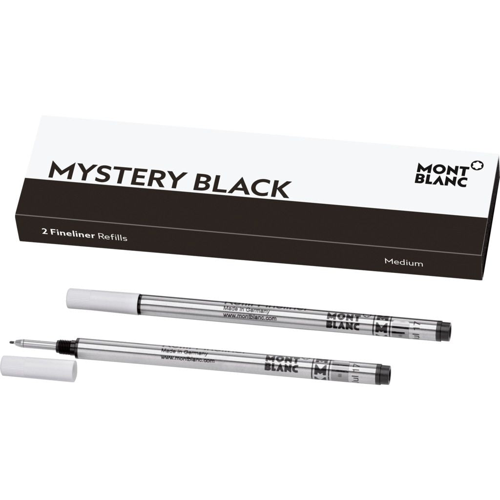 MONTBLANC Mod. MISTERY BLACK - BALLPOINT PEN REFILLS - MEDIUM - 2 PCS