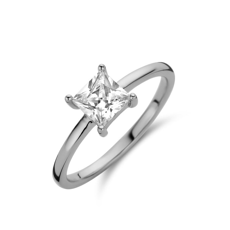 NEW BLING Mod. 9NB-0586-50 elegant diamond ring with a sleek band