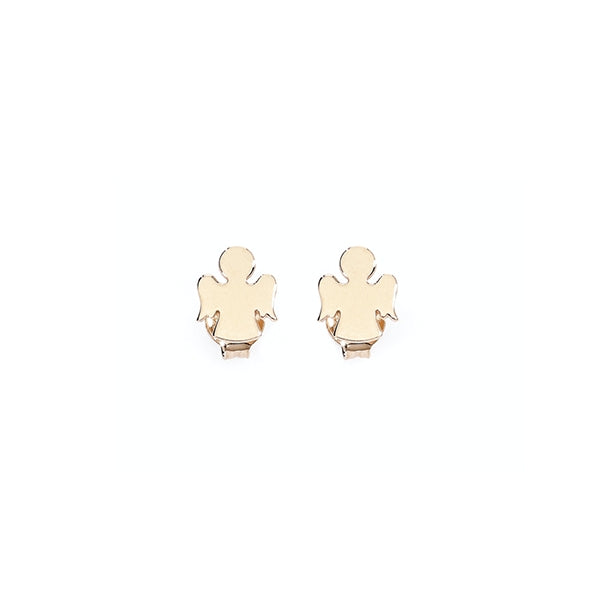 AMEN JEWELRY Mod. ORAR gold angel earrings on white background