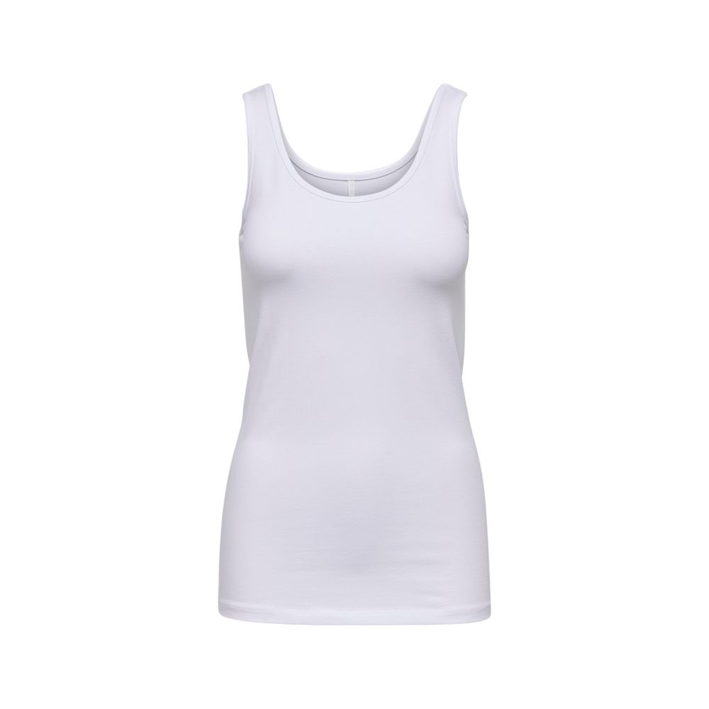 Only White Cotton Tank Top