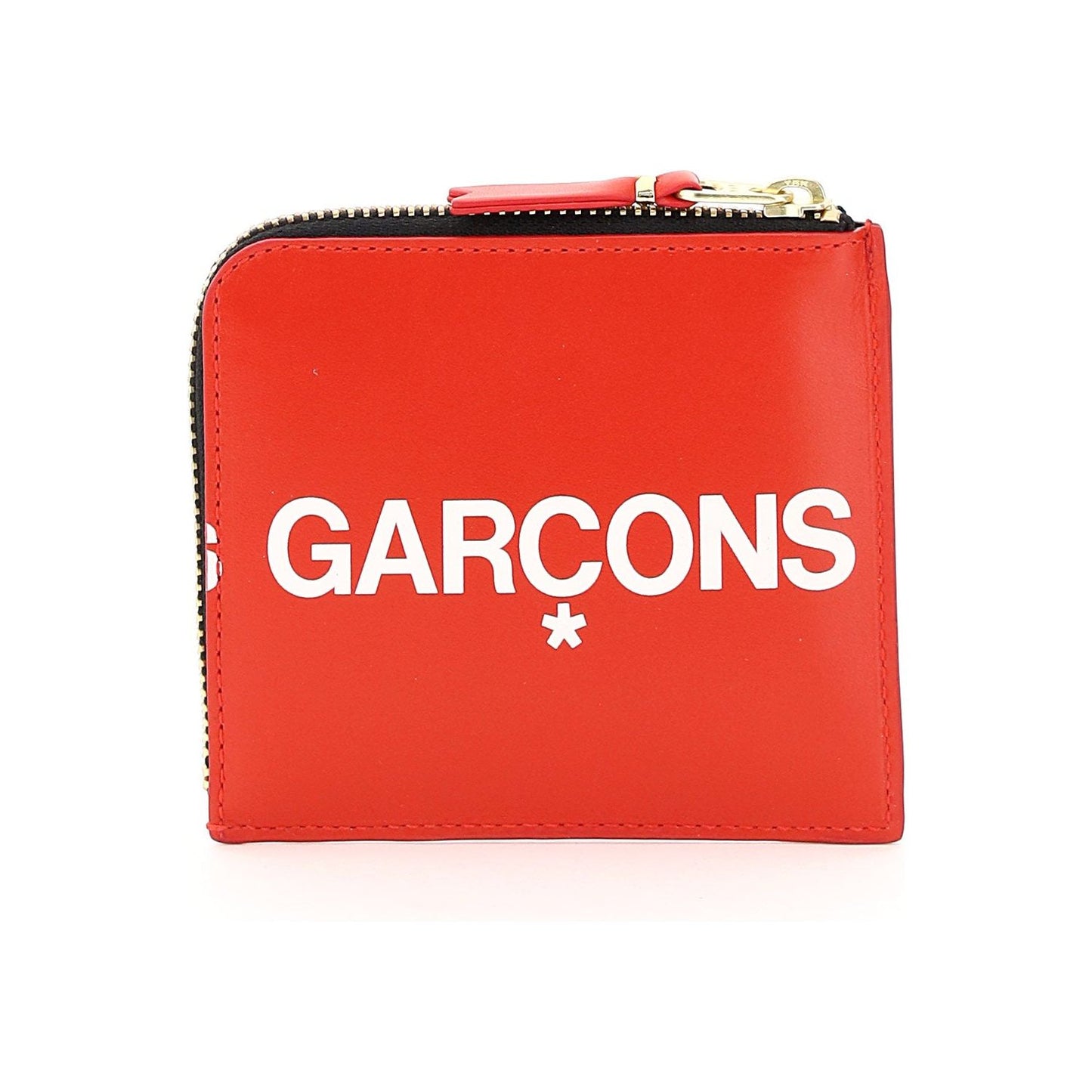 Comme Des Garcons Wallet huge logo wallet Small Leather Goods Comme Des Garcons Wallet Chocolate