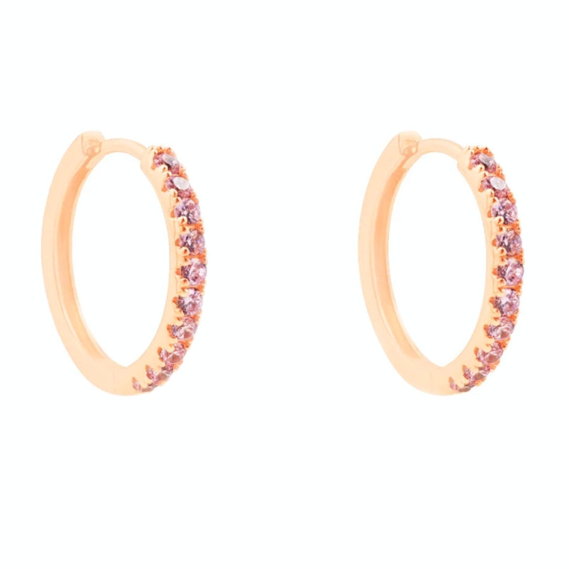 Elegant earrings from STROILI Mod. 1682425 collection featuring a sleek circular design with shimmering stones.