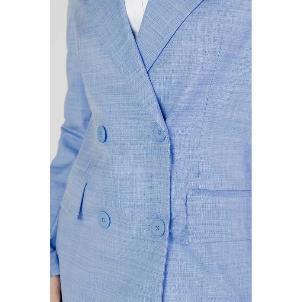 Sandro Ferrone Blue Viscose Blazer