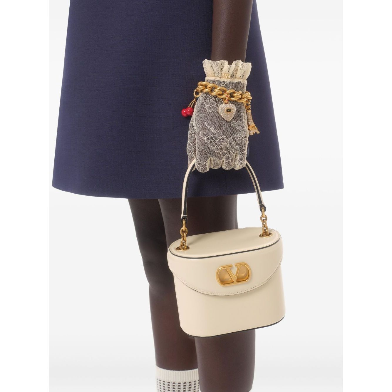 Valentino Short Embroidered Crepe Couture Dress Dresses