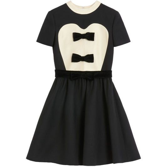 Valentino crepe couture short dress with bows Dresses