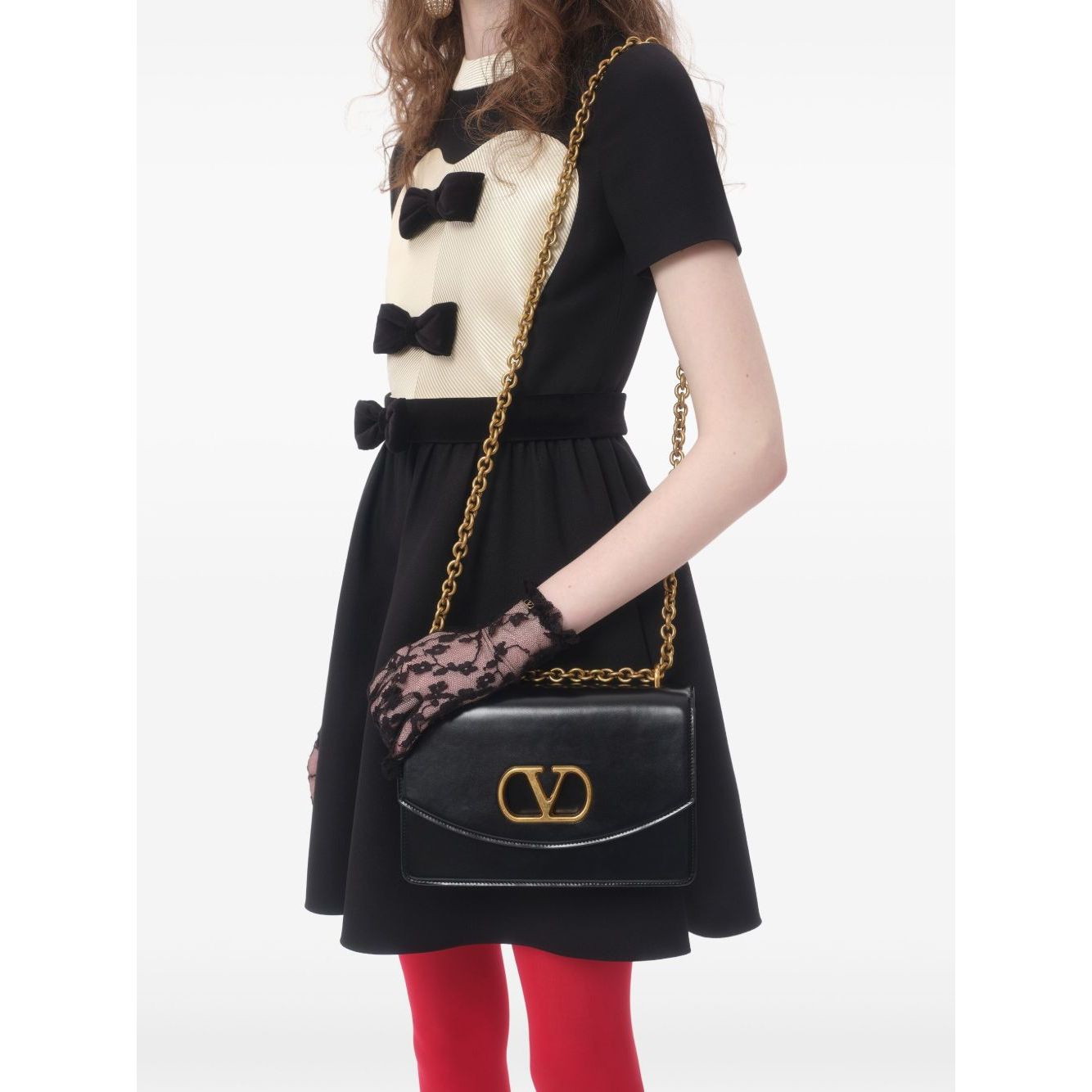 Valentino crepe couture short dress with bows Dresses