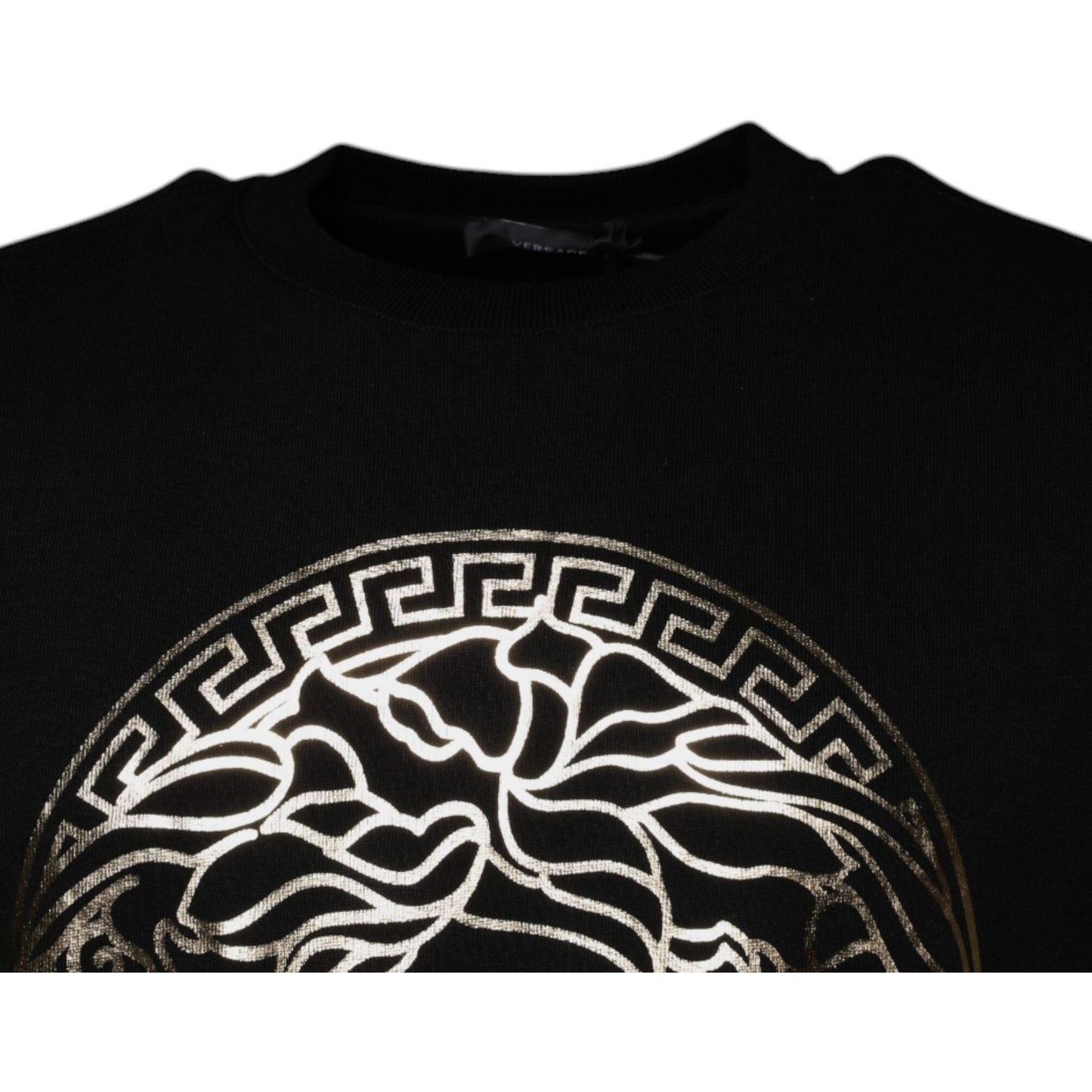 Versace Black Medusa Fleece Men Crew Neck Sweatshirt Sweater