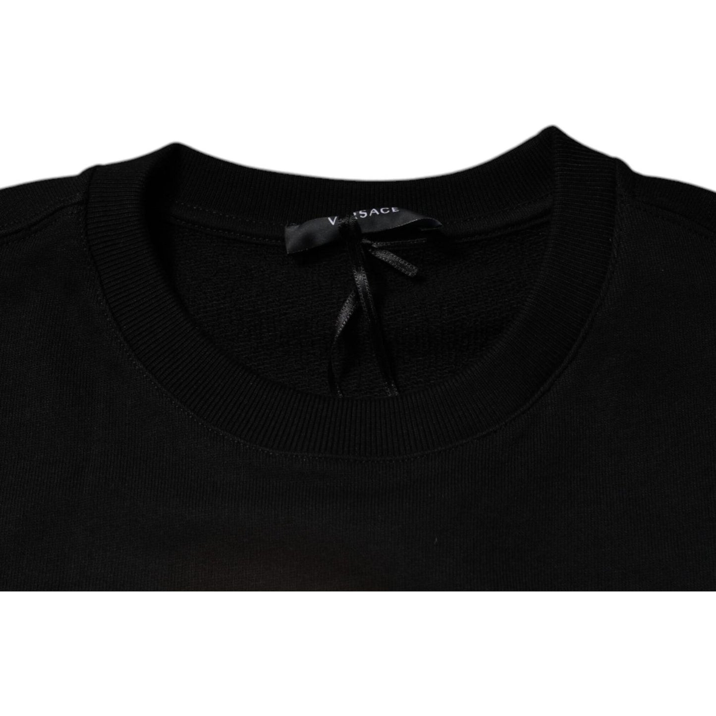Versace Black Medusa Fleece Men Crew Neck Sweatshirt Sweater