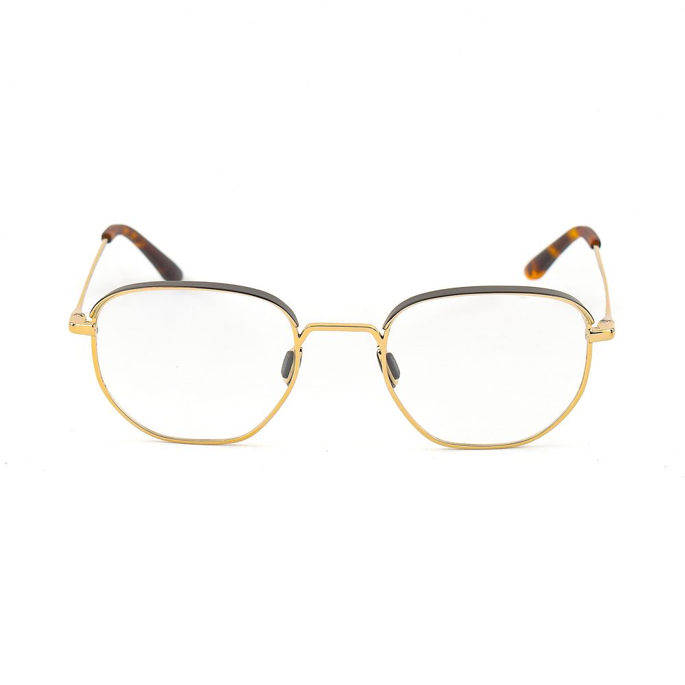 Vuarnet Gold Stainless Steel Glasses (Frames) with a 51/22/145 mm measure, featuring a classic design in golden color. Model VL19220001.