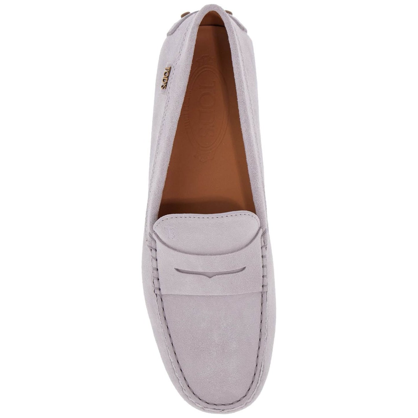 Tod'S light grey suede leather driving moccasin