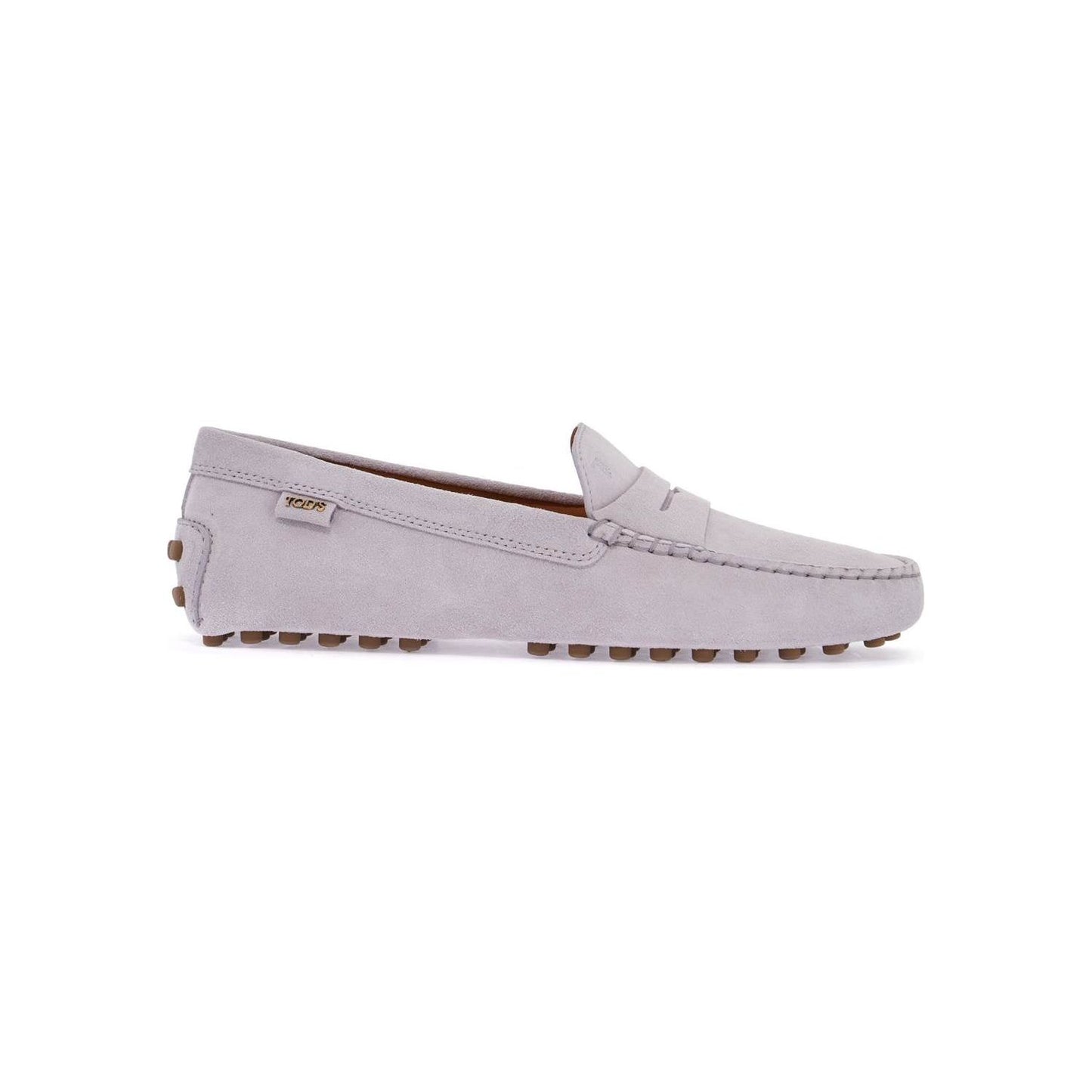 Tod'S light grey suede leather driving moccasin