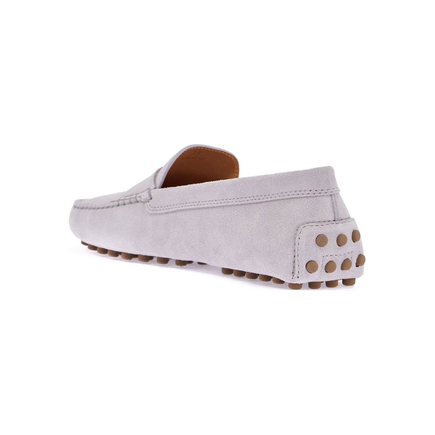 Tod'S light grey suede leather driving moccasin