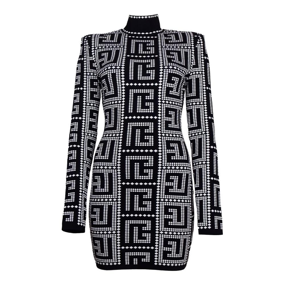 Balmain Black Viscose Dress