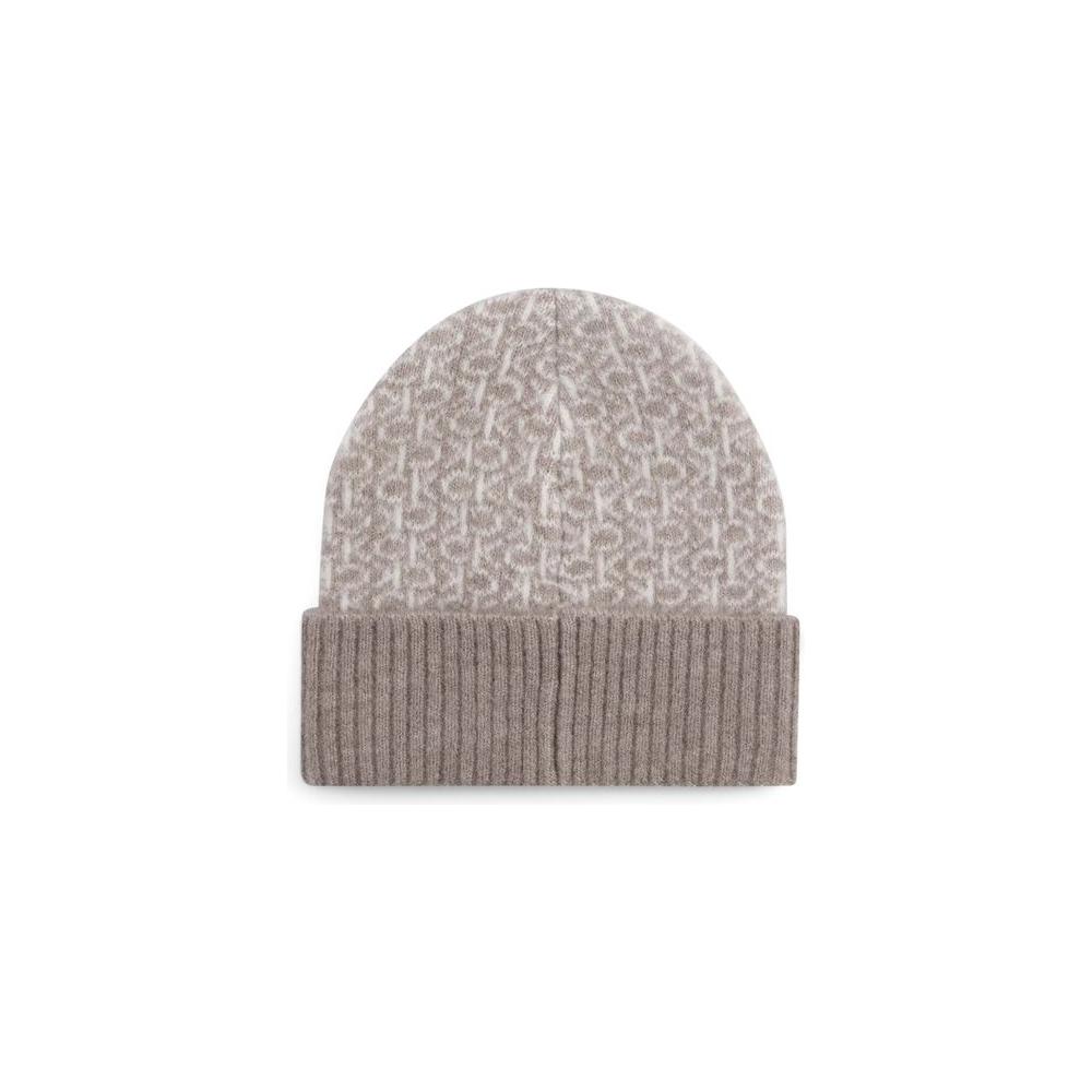 Calvin Klein Beige Alpaca Leather Hat