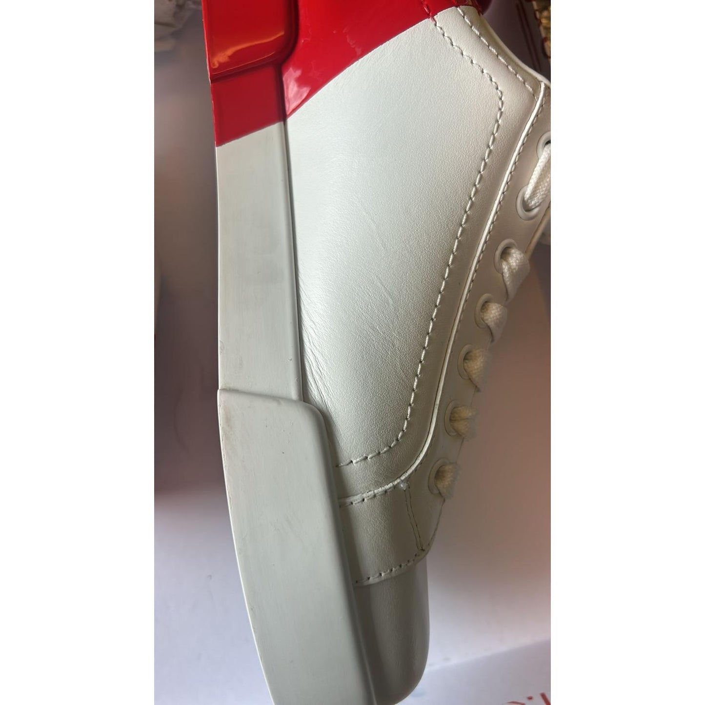 Dolce & Gabbana White Red Logo Portofino Sneakers Shoes