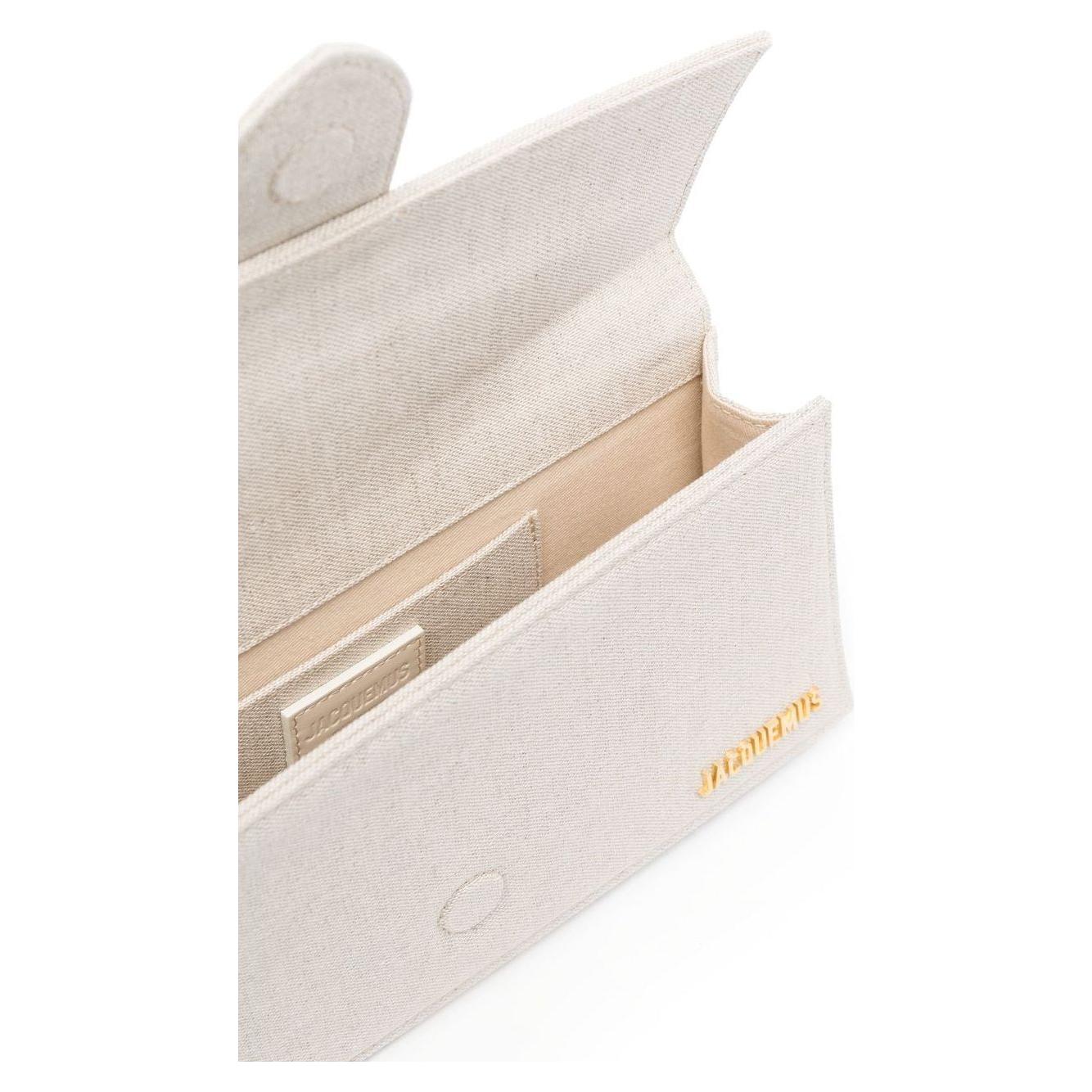 JACQUEMUS Le Bambino linen shoulder Bag Grey
