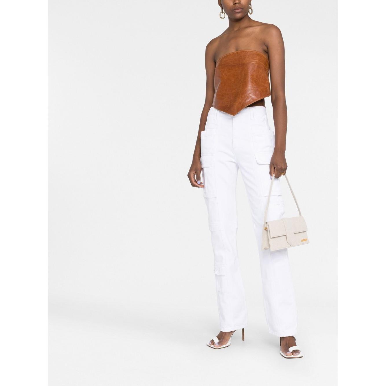 JACQUEMUS Le Bambino linen shoulder Bag Grey