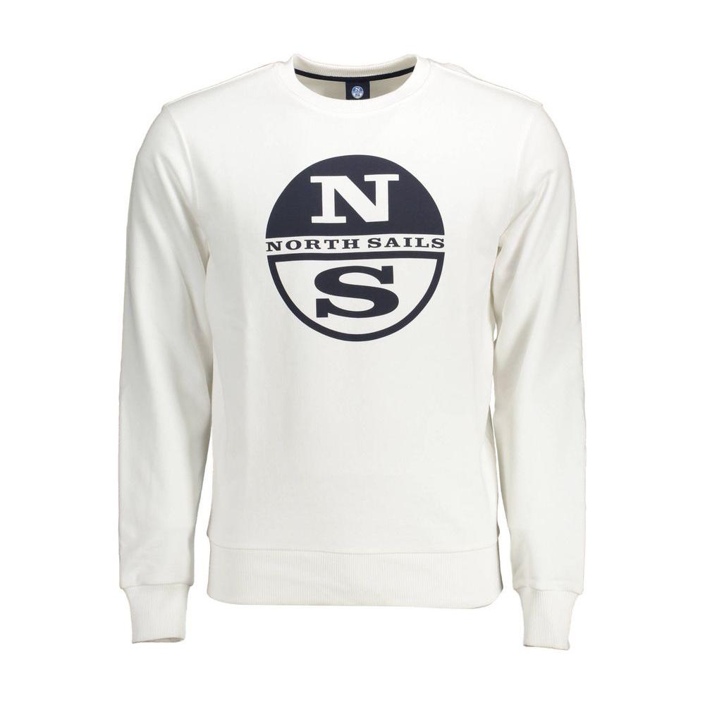 North Sails White Cotton Men Sweater
