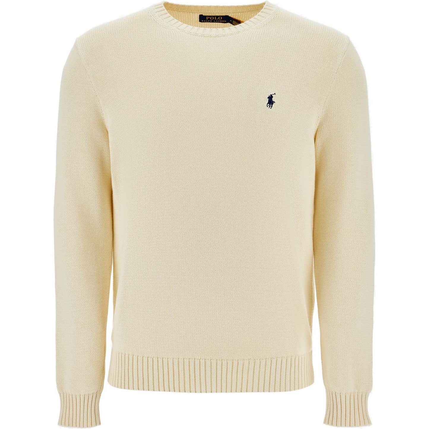 Polo Ralph Lauren cream cotton sweater with embroidered logo