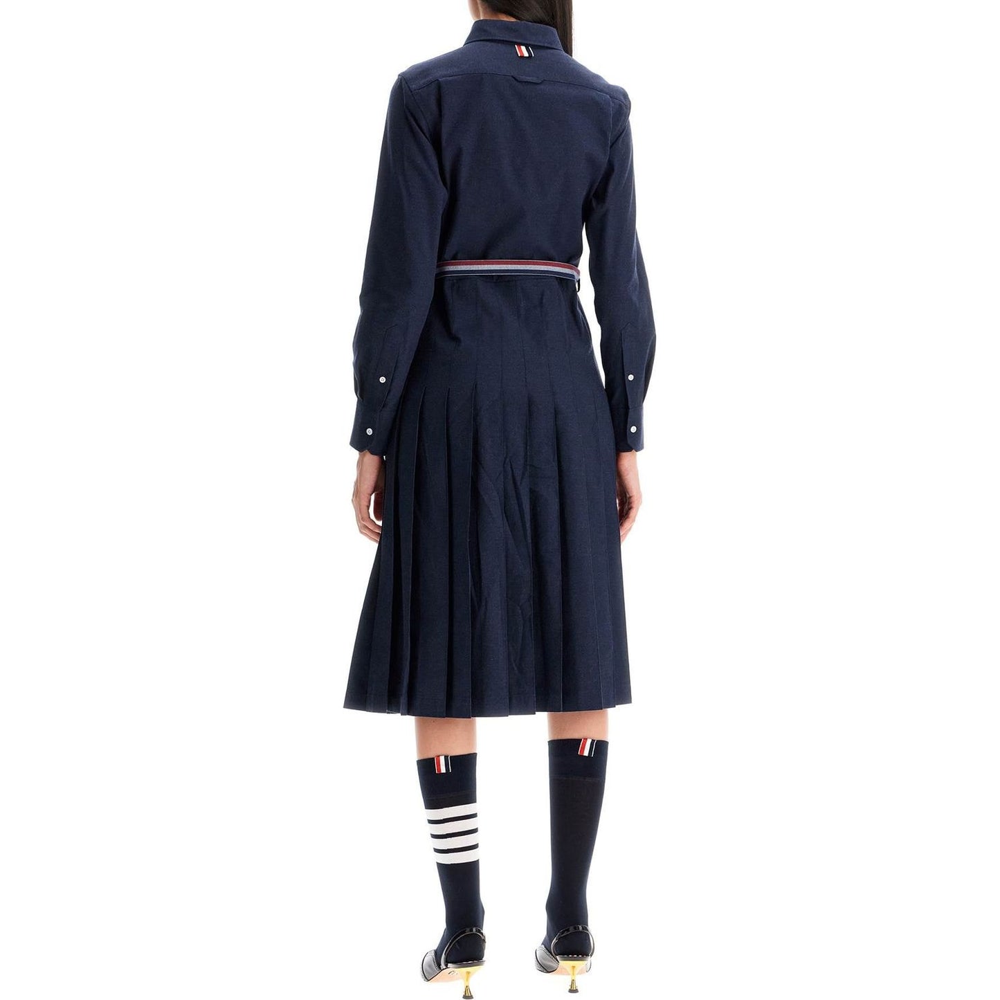 Thom Browne midi shirt dress with belt