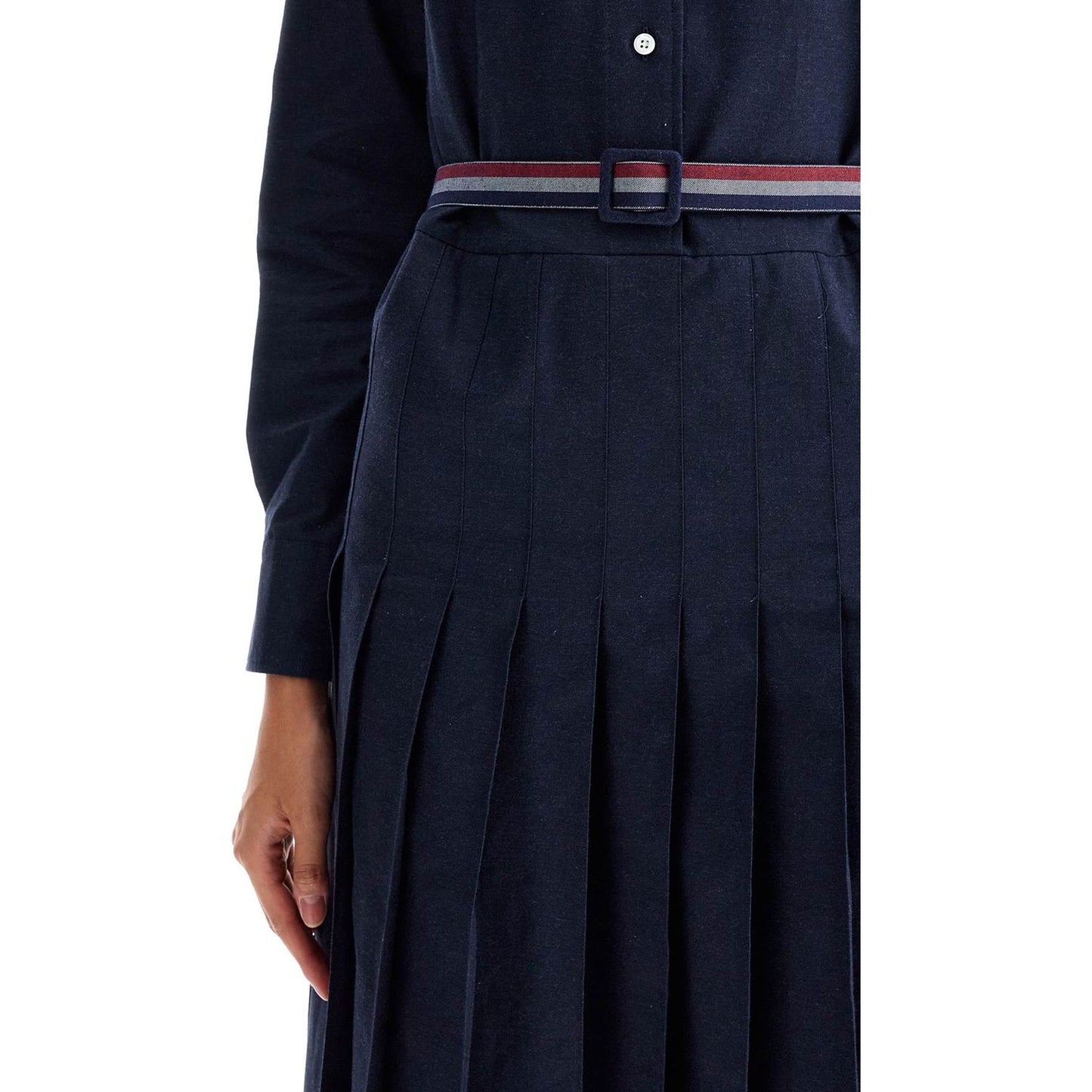 Thom Browne midi shirt dress with belt