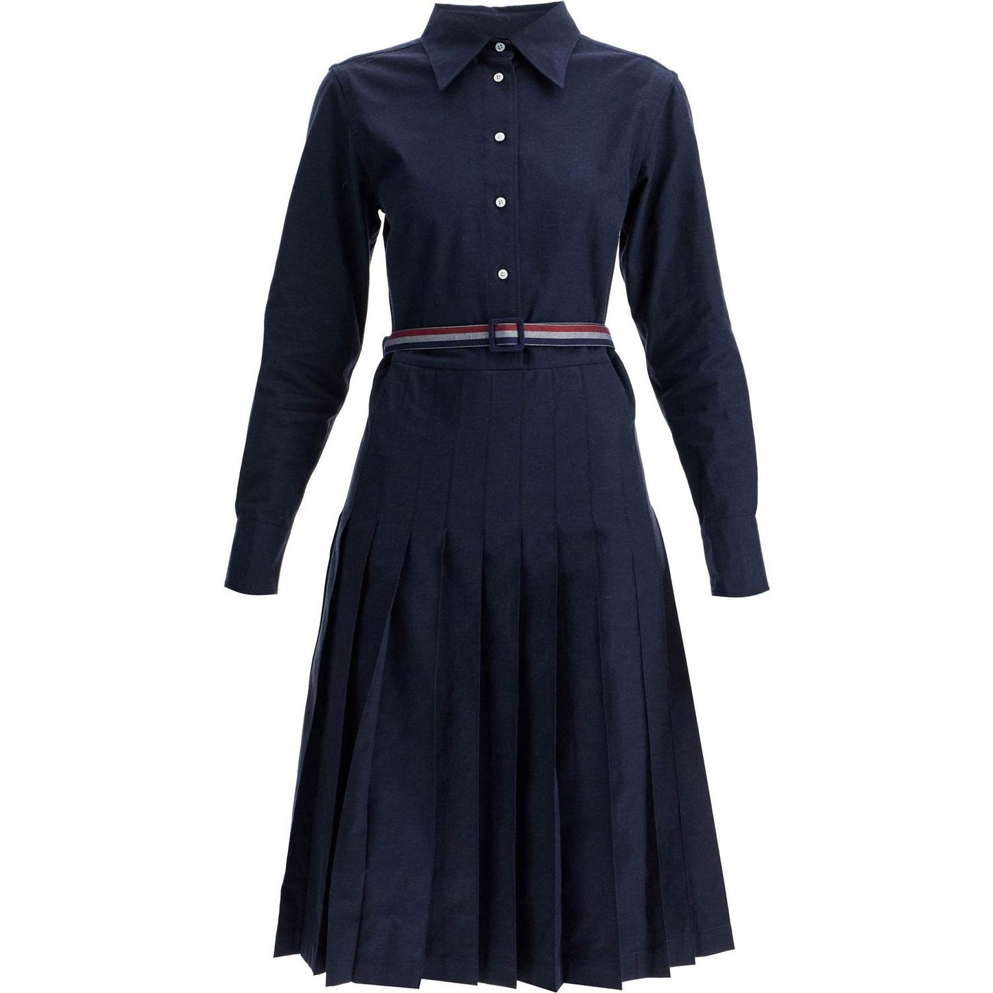Thom Browne midi shirt dress with belt