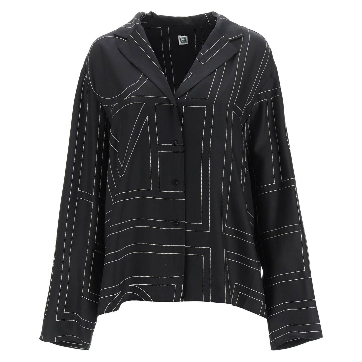 Toteme monogram silk pajama top
