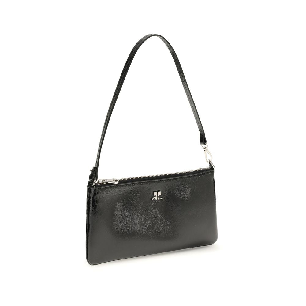 Courrèges Black Cowhide Shoulder Bag 1728,72470364320,Bags,Black,Courrèges,New with tags,Shoulder Bags - Bags,Women