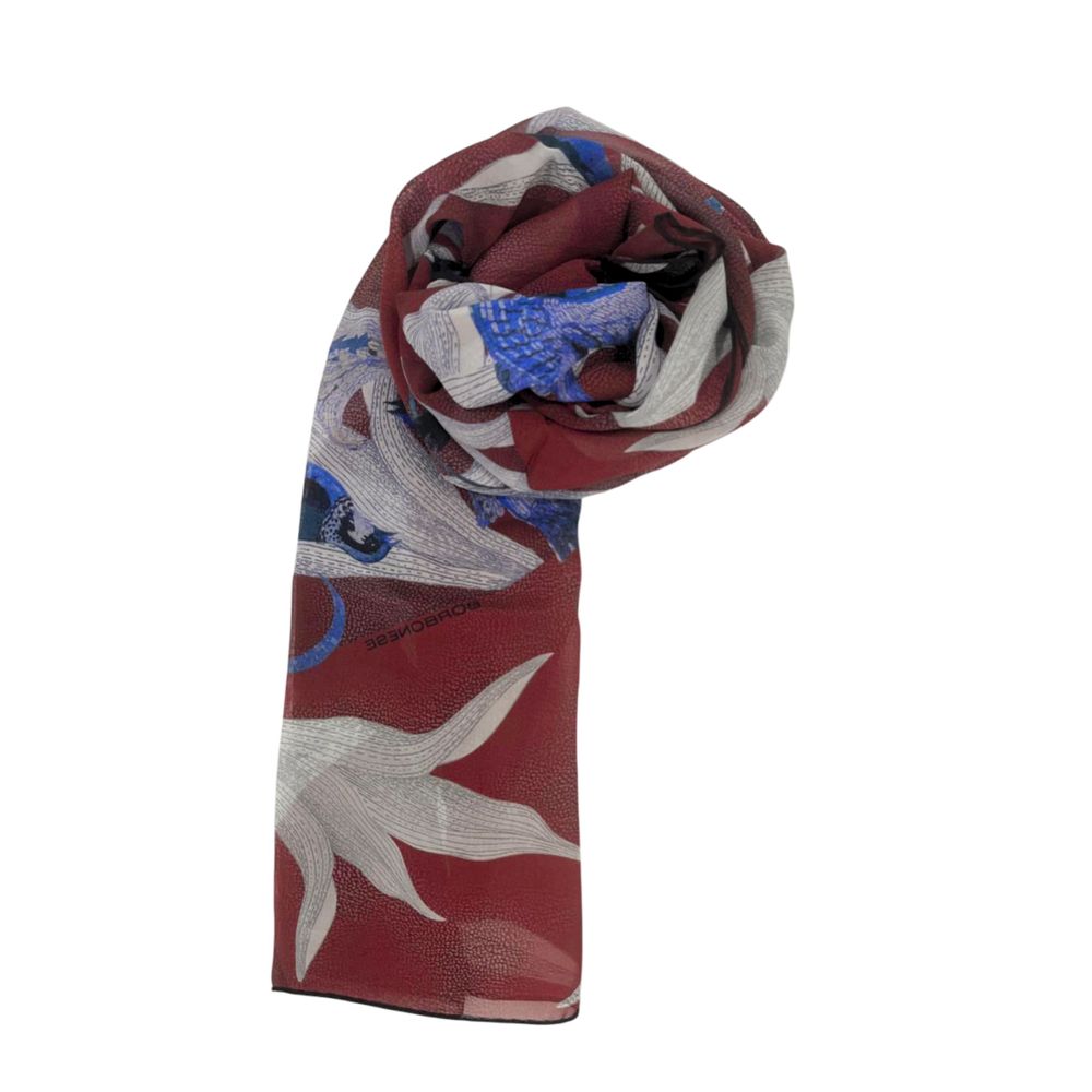 Borbonese Red Silk Women Scarf 1728,67345744032,Accessories,Borbonese,Multicolor,New with tags,Scarves - Accessories,Scarves - Scarves - Accessories,Women