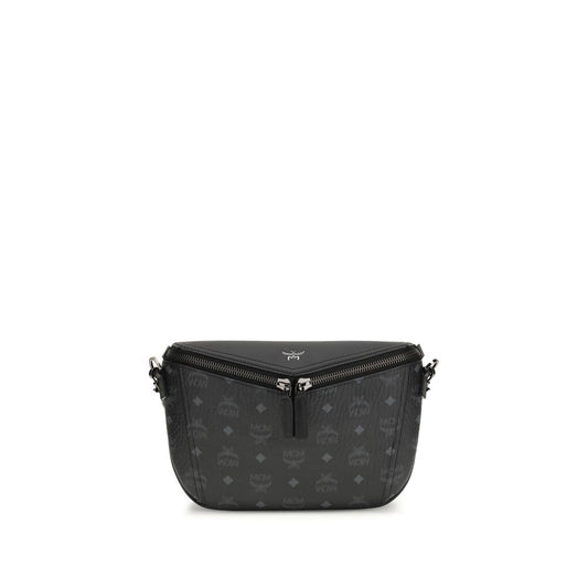 MCM Black Calf Leather Bos Taurus Shoulder Bag