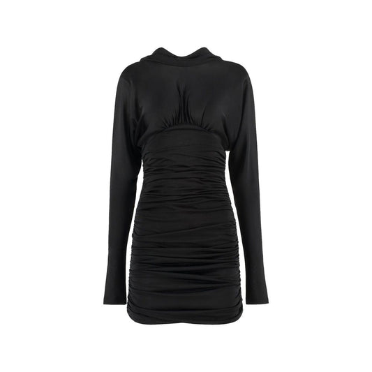 Saint Laurent Black Viscose Casual Dress 1728,75611013280,Black,Casual - Dresses - Clothing,Clothing,Dresses - Clothing,L,Longsleeve - Dresses - Clothing,New with tags,Saint Laurent,Short - Dresses - Clothing,Women