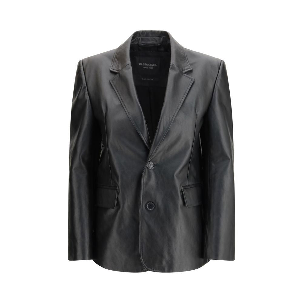 Balenciaga Black Leather Jacket 1728,72470364320,Balenciaga,Black,Clothing,Jackets & Coats - Clothing,Leather Jackets - Jackets & Coats - Clothing,M,New with tags,S,Women
