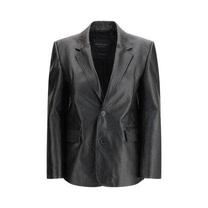 Balenciaga Black Leather Jacket 1728,72470364320,Balenciaga,Black,Clothing,Jackets & Coats - Clothing,Leather Jackets - Jackets & Coats - Clothing,M,New with tags,S,Women