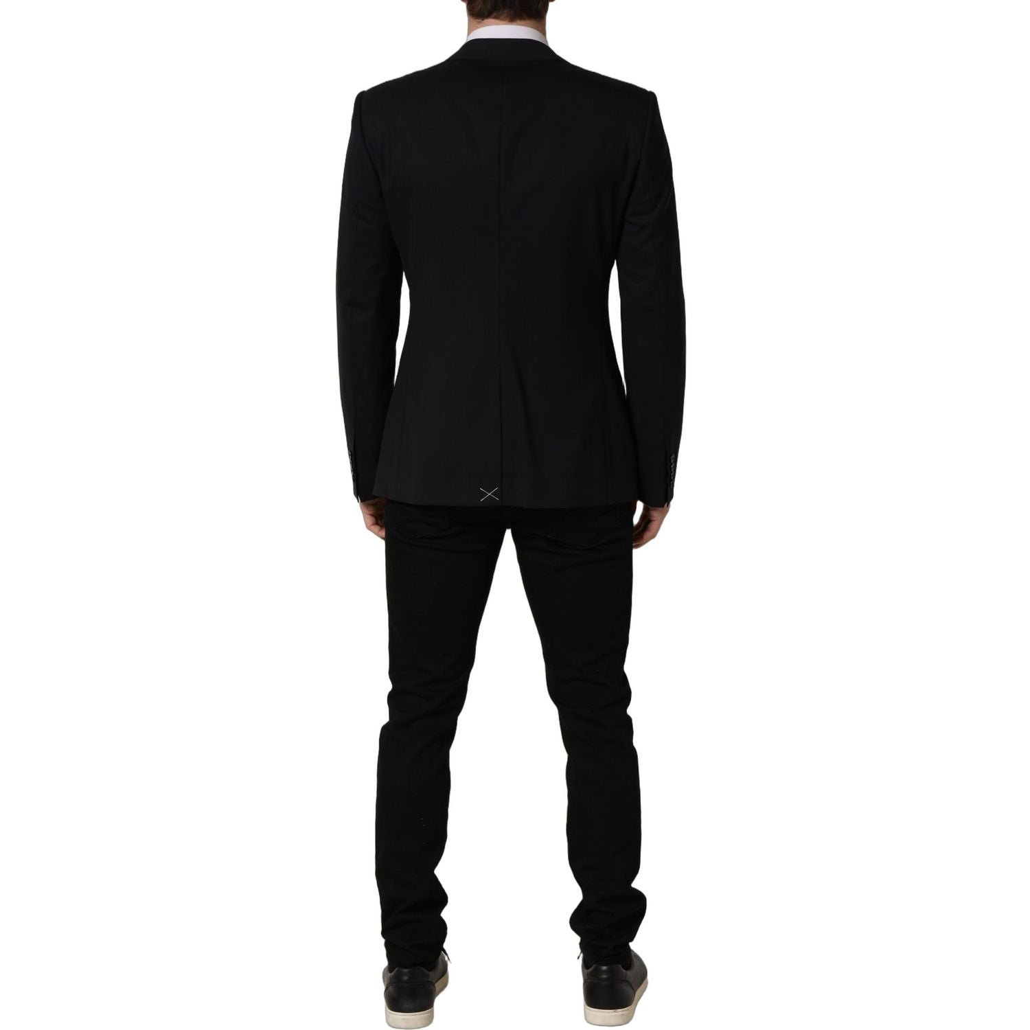 Dolce & Gabbana Dark Blue Wool Single Breasted Blazer Jacket