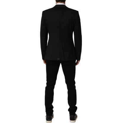 Dolce & Gabbana Dark Blue Wool Single Breasted Blazer Jacket