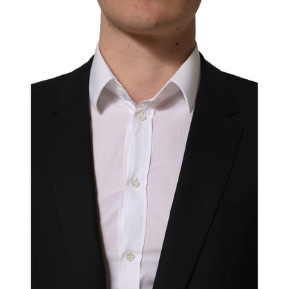 Dolce & Gabbana Dark Blue Wool Single Breasted Blazer Jacket