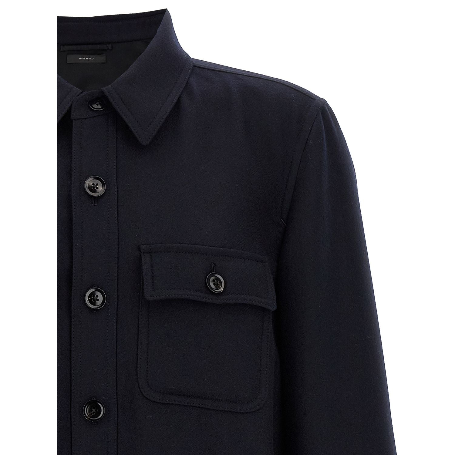 Tom Ford Blue Wool Blouse