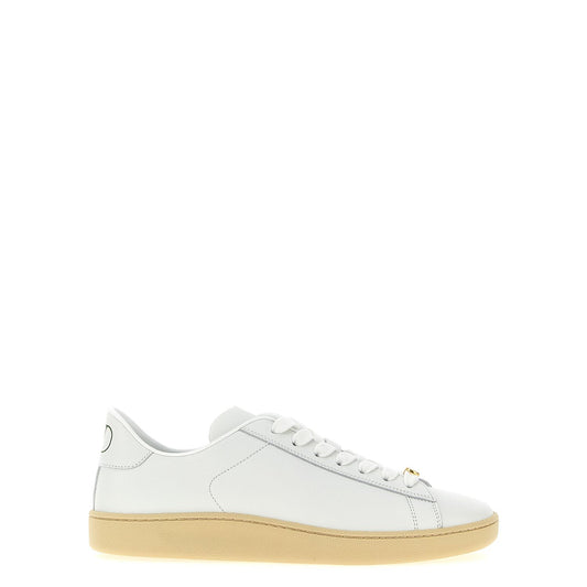 Valentino Garavani White Calfskin Low Top Sneakers