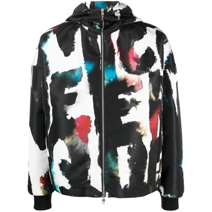 Alexander McQueen Graffiti-print Hooded Windbreaker