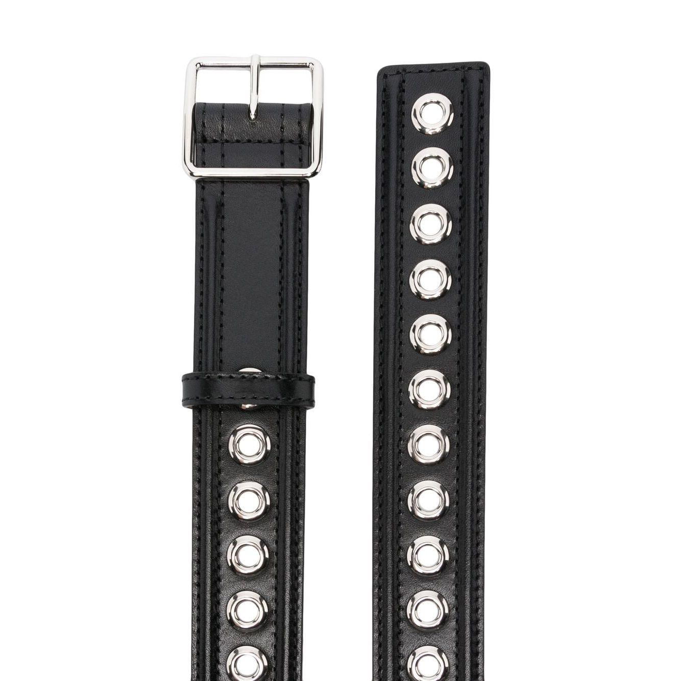 Alexander McQueen eyelet-detail leather belt