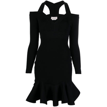 Alexander McQueen Short knitted dress with V-neck