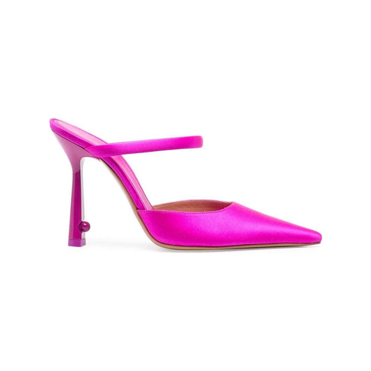 Off White satin lollipop mules Sandals Off White Violet Red