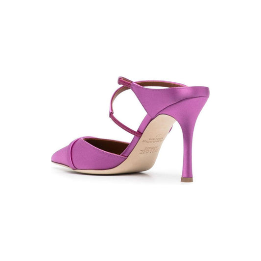 Malone Souliers With Heel Purple Medium Heel Malone Souliers Rosy Brown