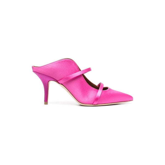 Malone Souliers With Heel Pink Medium Heel Malone Souliers Hot Pink