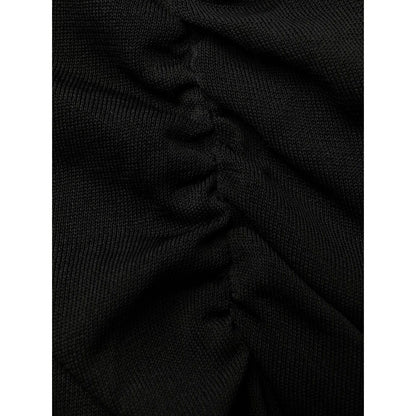 Saint Laurent semi-sheer one-sleeve long dress